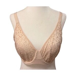 Chantelle Magnifique Lace Minimizer Bra 34DD Nude Underwire Full Coverage